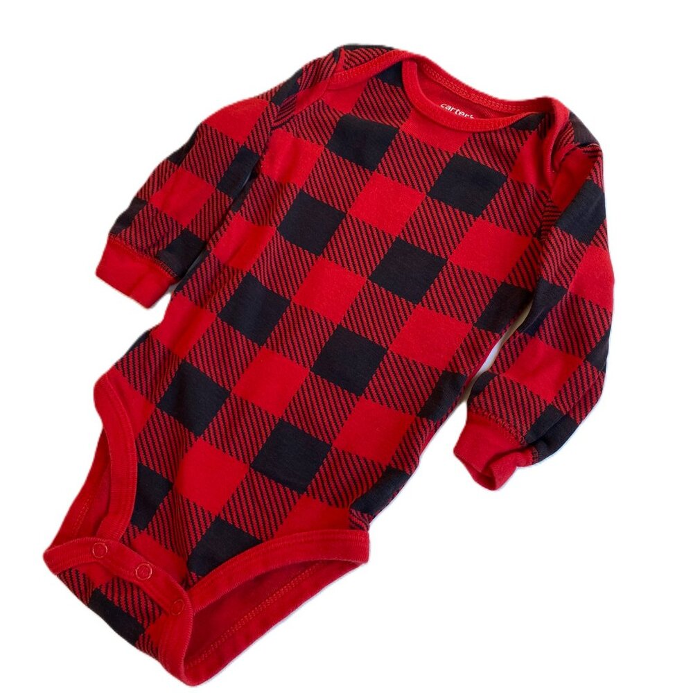 🌟 $3 Add On | Baby Buffalo Check Bodysuit 6M